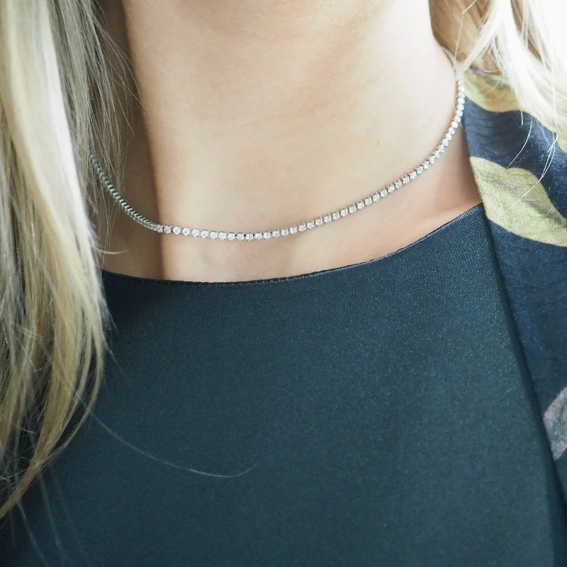 Layered Gemstone Necklaces-MIMI TENNIS NECKLACE