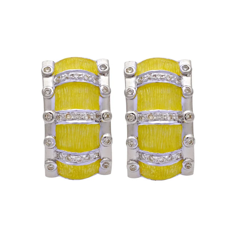 Modern Stud Earrings-Earrings-Diamond (Enamel)