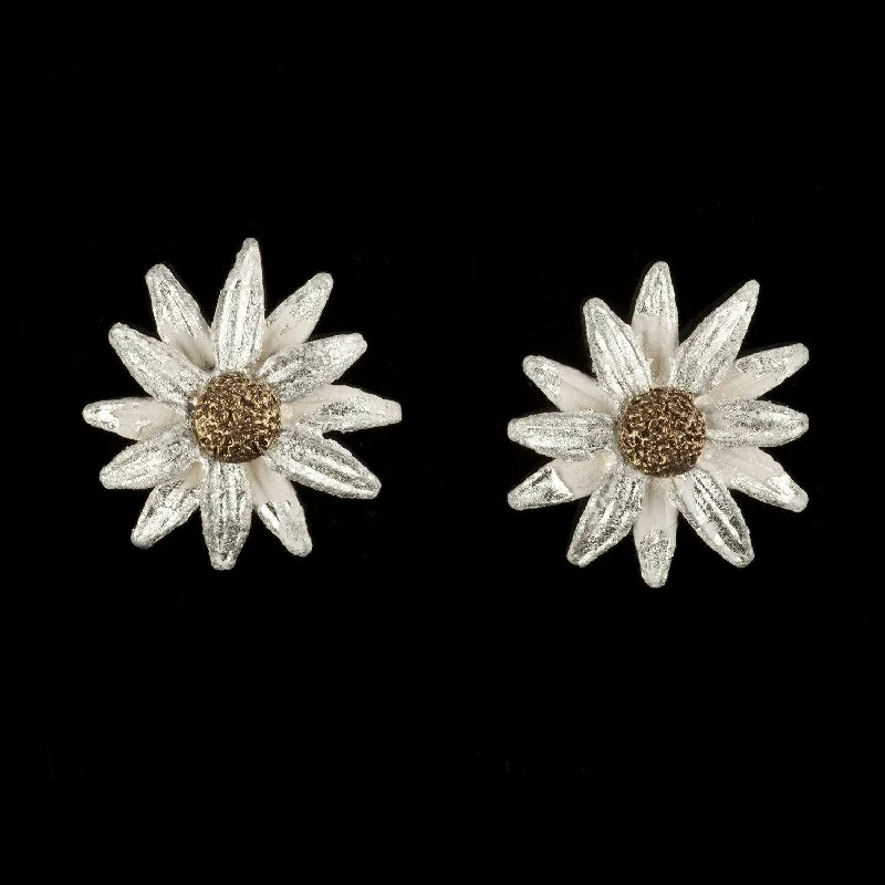 Fine Gold Earrings-Daisy Earrings - Clip