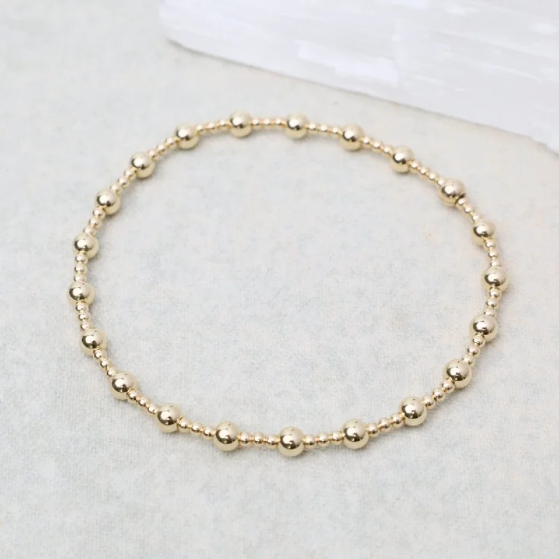 Trendy Gold Bracelets-Angelina Bead Bracelet in Gold, Silver, or Mixed