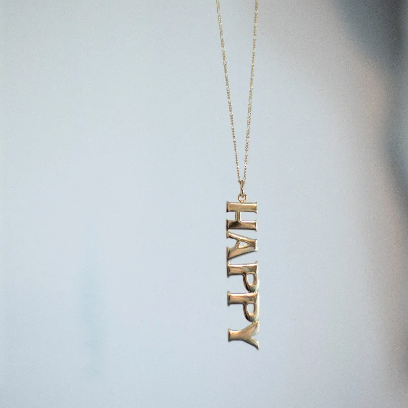 Elegant Gold Necklaces-HAPPY DROP NECKLACE