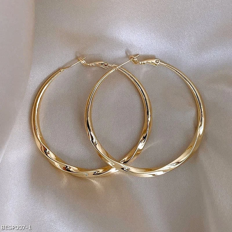 Designer Earrings-Mobius ring earrings