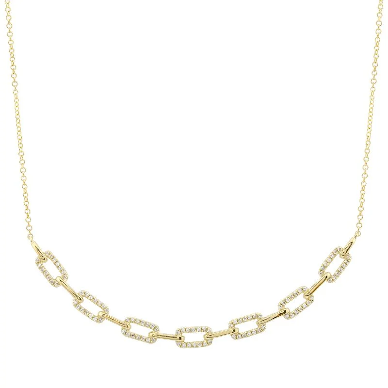 Unique Chain Necklaces-DARCY DIAMOND SEVEN  LINK NECKLACE