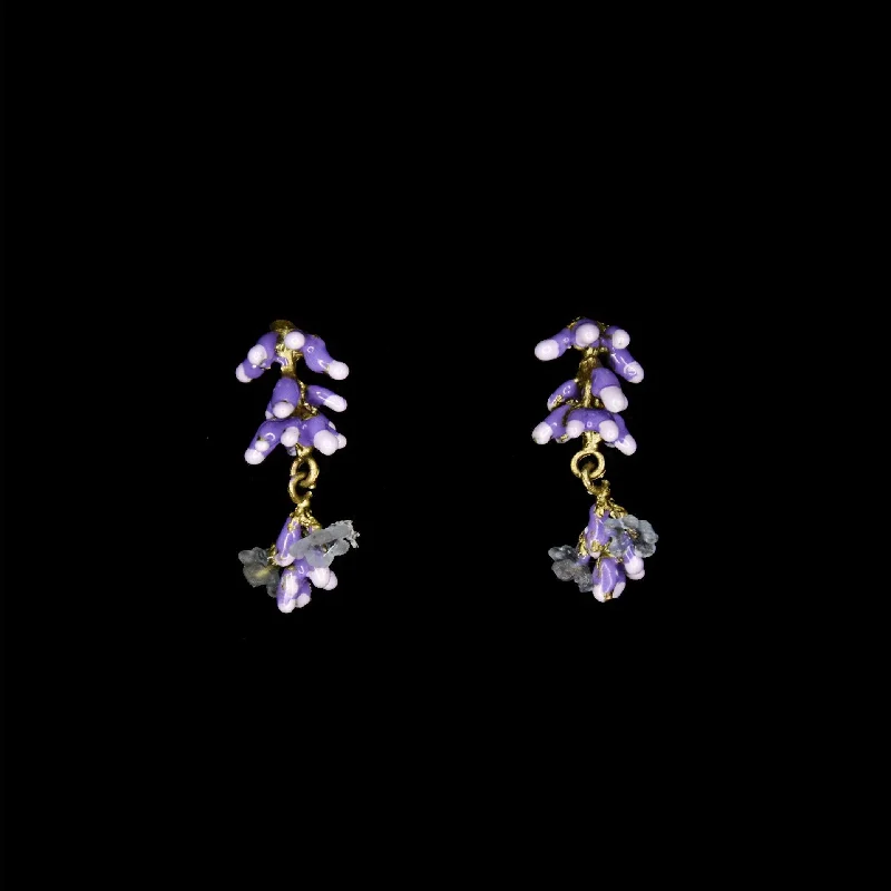 Bold Drop Earrings-Lavender Earrings - Post