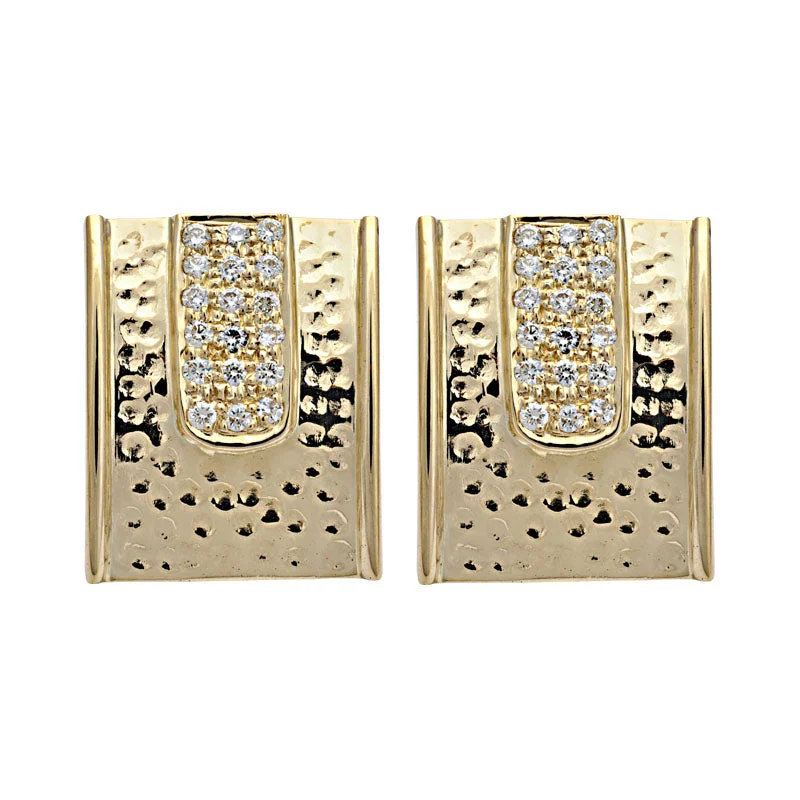 Gold Leaf Earrings-Earrings-Diamond