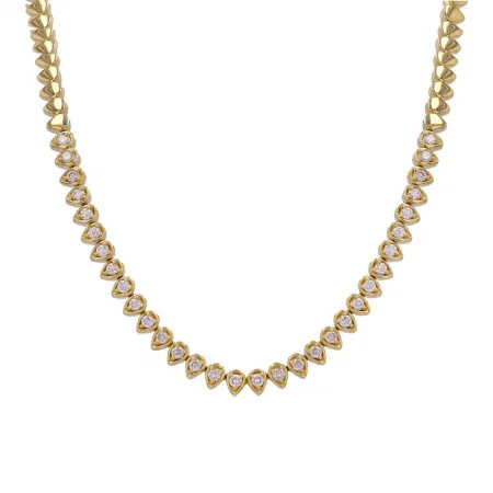 High-Quality Gold Necklaces-BAILEY GOLD PEAR SHAPE MOUNT NECKLACE