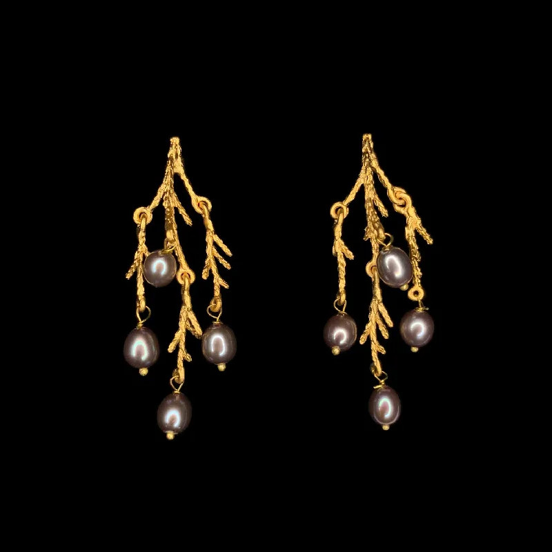 Beautiful Hoop Earrings-Juniper Earrings - Chandelier Post