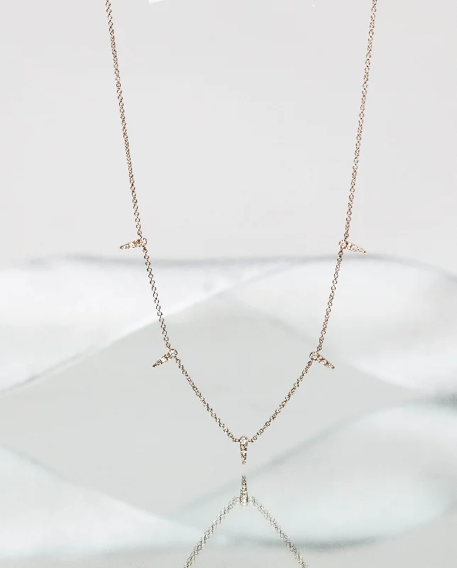 Heart-Shaped Diamond Necklaces-MARLY DIAMOND SPIKE NECKLACE