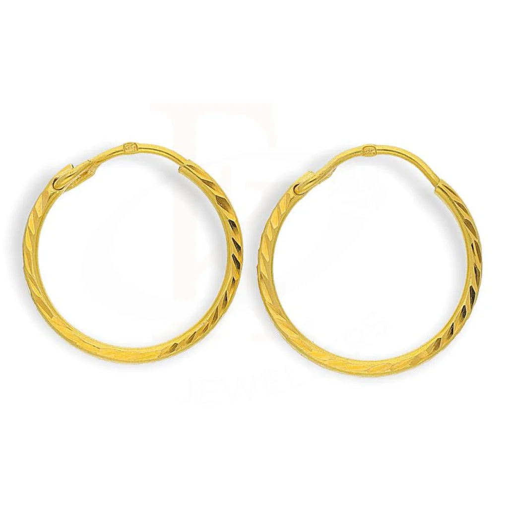 Bold Statement Earrings-Gold Hoop Earrings 18KT - FKJERN1412