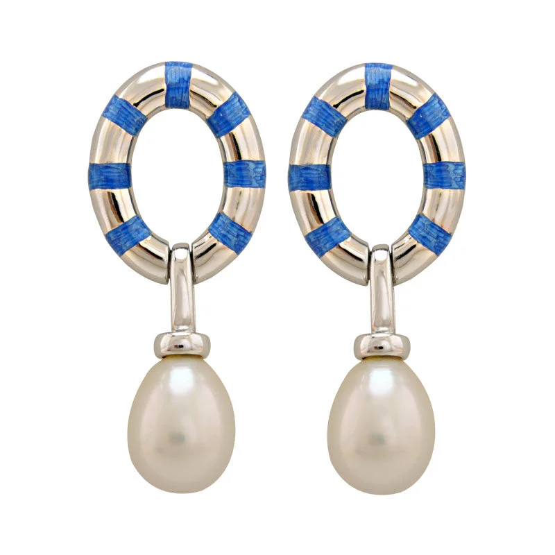 Artistic Drop Earrings-Earrings-South Sea Pearl (Enamel)