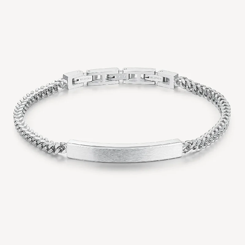 Stylish Chain Link Bracelets-Stainless Steel ID Bracelet