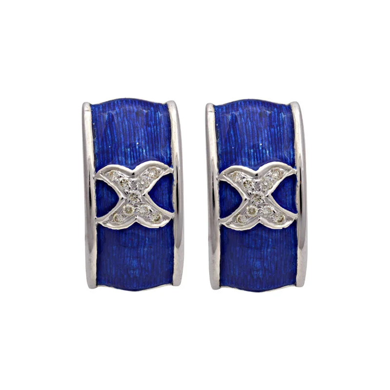 Designer Drop Earrings-Earrings-Diamond (Enamel)