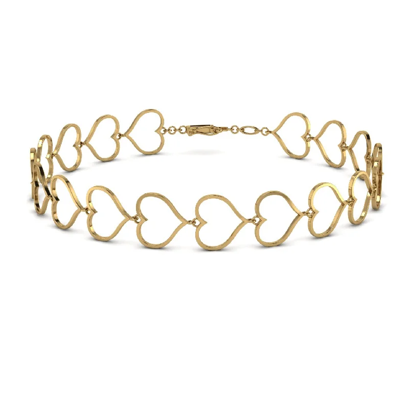 Luxury Gemstone Tennis Bracelets-Hear Gold Minimalist Bracelet - Kenley No. 1