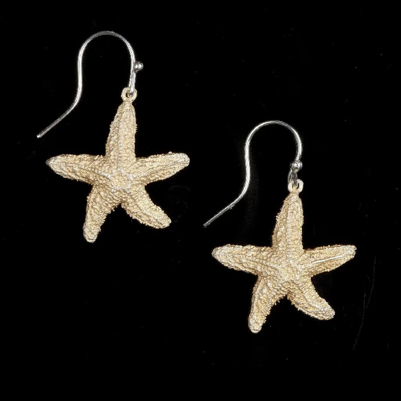 Custom Made Earrings-Starfish Earrings - Wire Drop