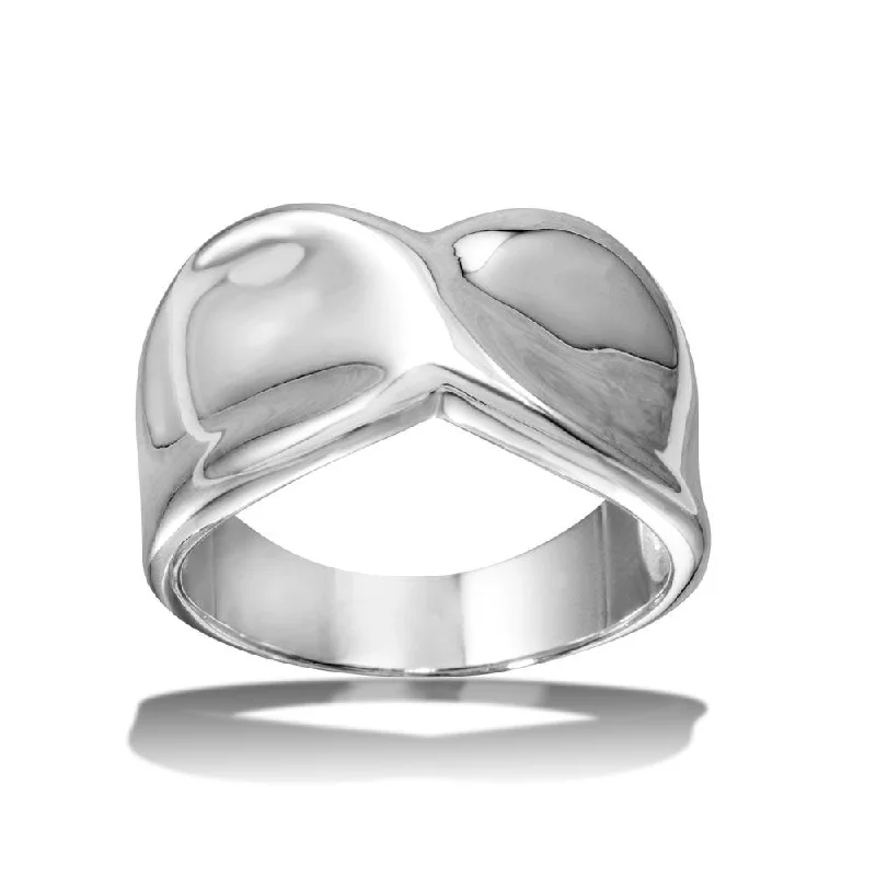 Dainty Wedding Bands-High Polished 925 Sterling Silver Twist Ring - CR00720