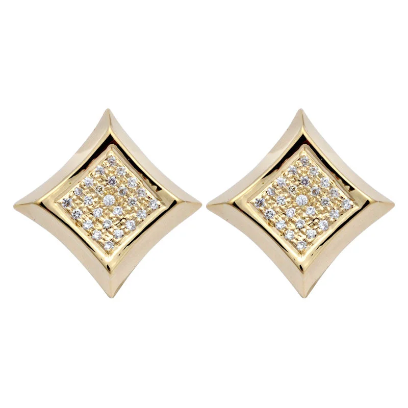 Vintage Style Stud Earrings-Earrings-Diamond