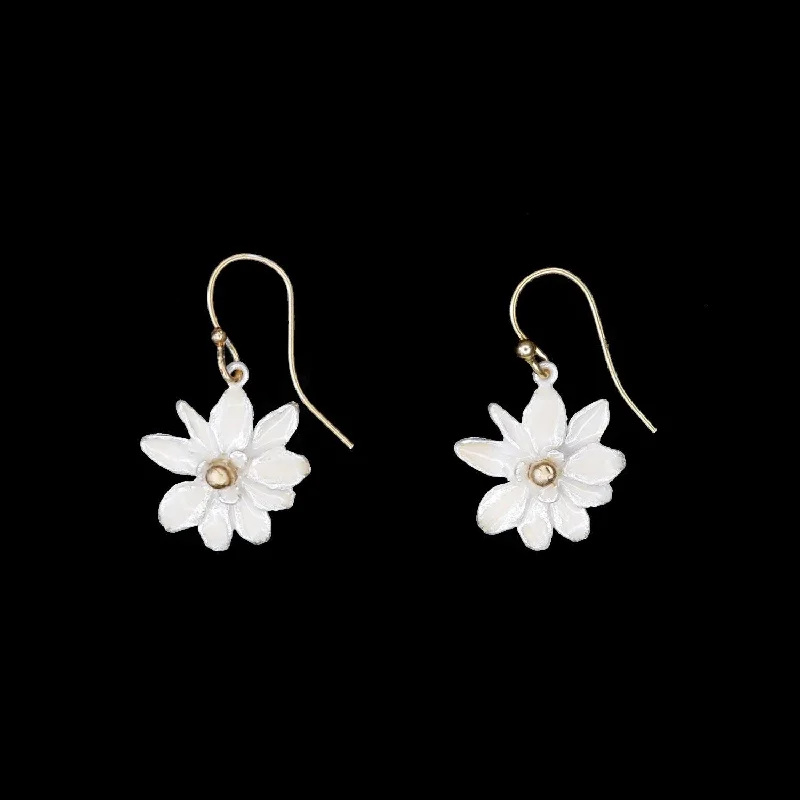 Contemporary Earrings-Magnolia Earrings -  Flower Wire