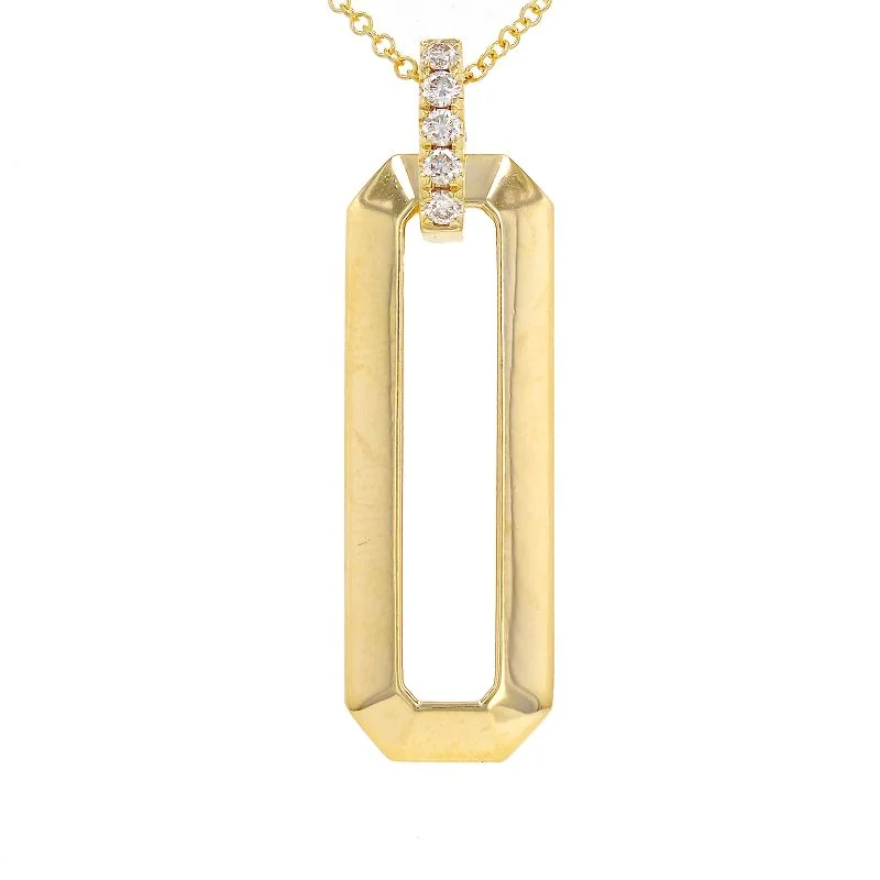 Stunning Pendant Necklaces for Brides-BEA RECTANGLE DROP NECKLACE