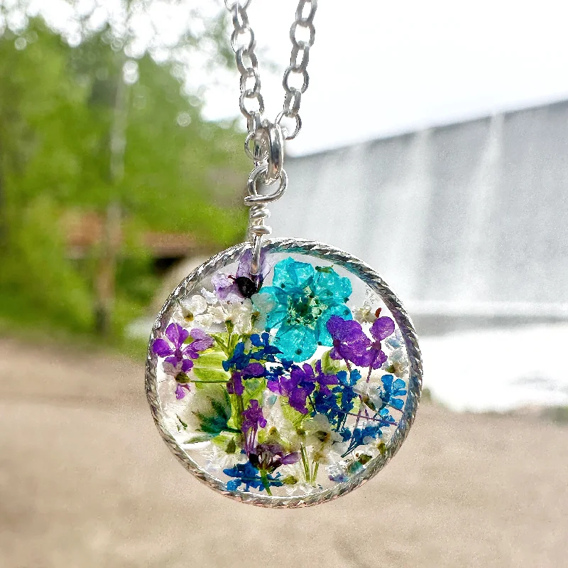 Personalized Heart Pendant Necklaces-Botanical Garden Necklace - BG 112