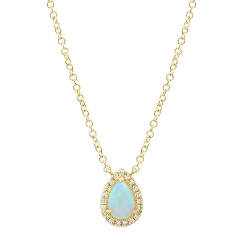 Delicate Heart Necklaces-SCARLETT OPAL NECKLACE.