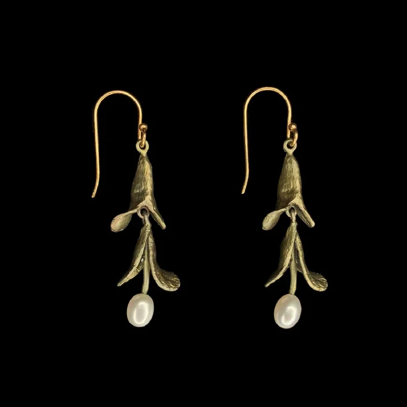 Crystal Drop Earrings-Spiral Pod Earrings - Dangle Wire