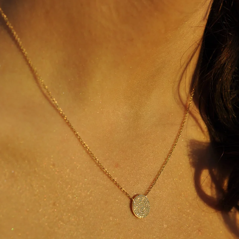 Modern Infinity Necklaces-MEADOW DIAMOND DISC CHAIN NECKLACE