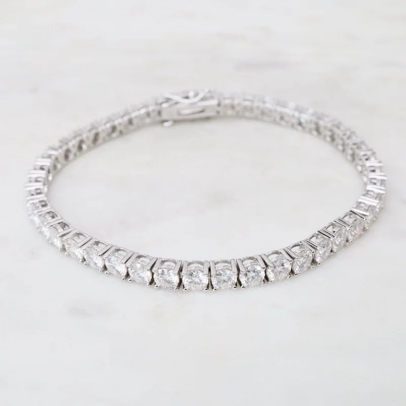 Luxury Tennis Bracelets for Brides-4mm Moissanite Tennis Bracelet