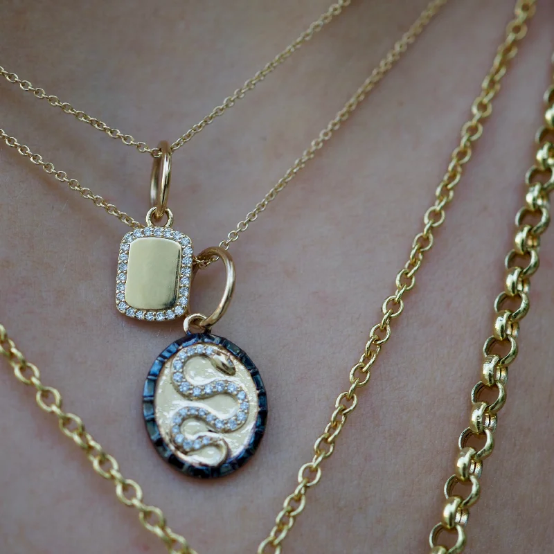 Gold and Silver Necklaces-JESS SNAKE DISC NECKLACE