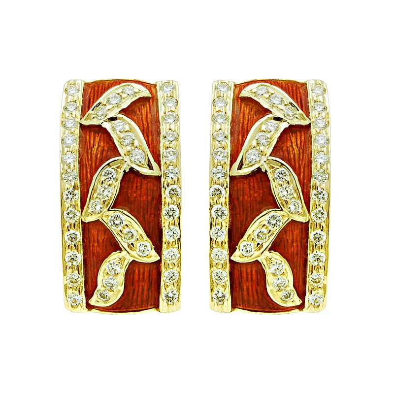 Wedding Earrings-Earrings-Diamond (Enamel)