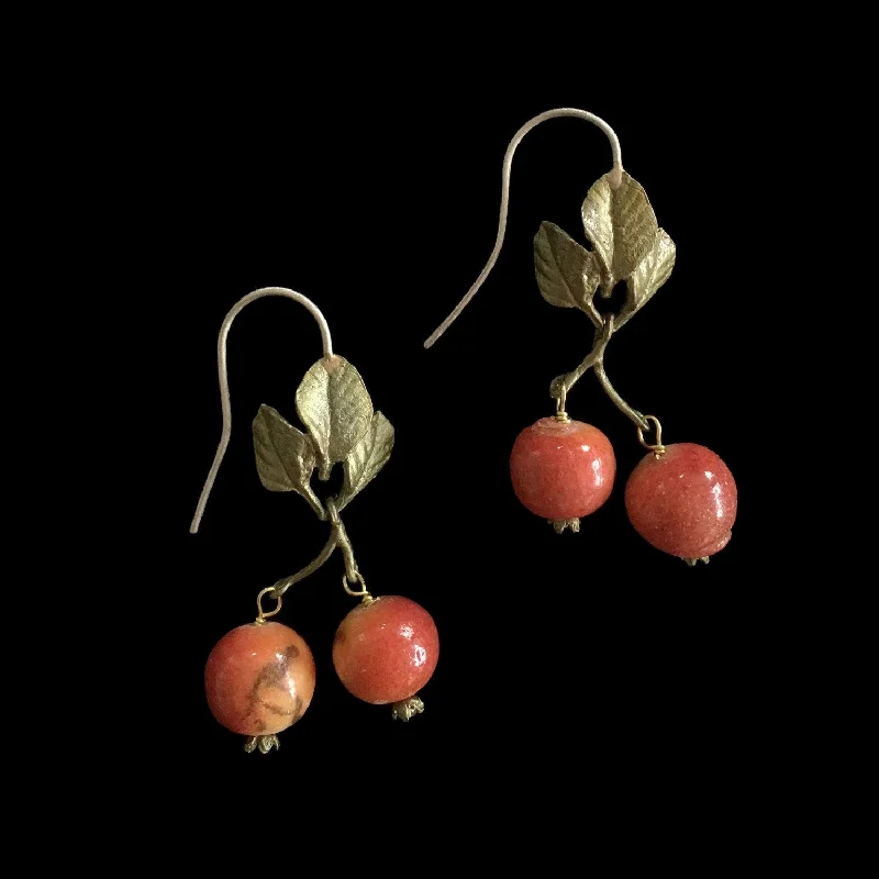 Luxury Gemstone Earrings-Crab Apple Earring - Wire Drop