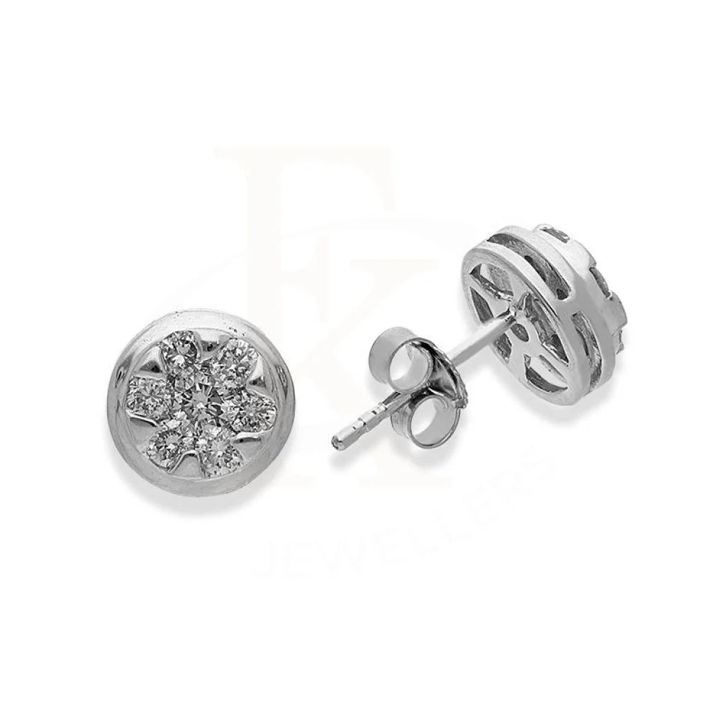 Fashionable Ear Cuffs-Diamonds Stud Earrings in 18KT White Gold - FKJERN18K2431