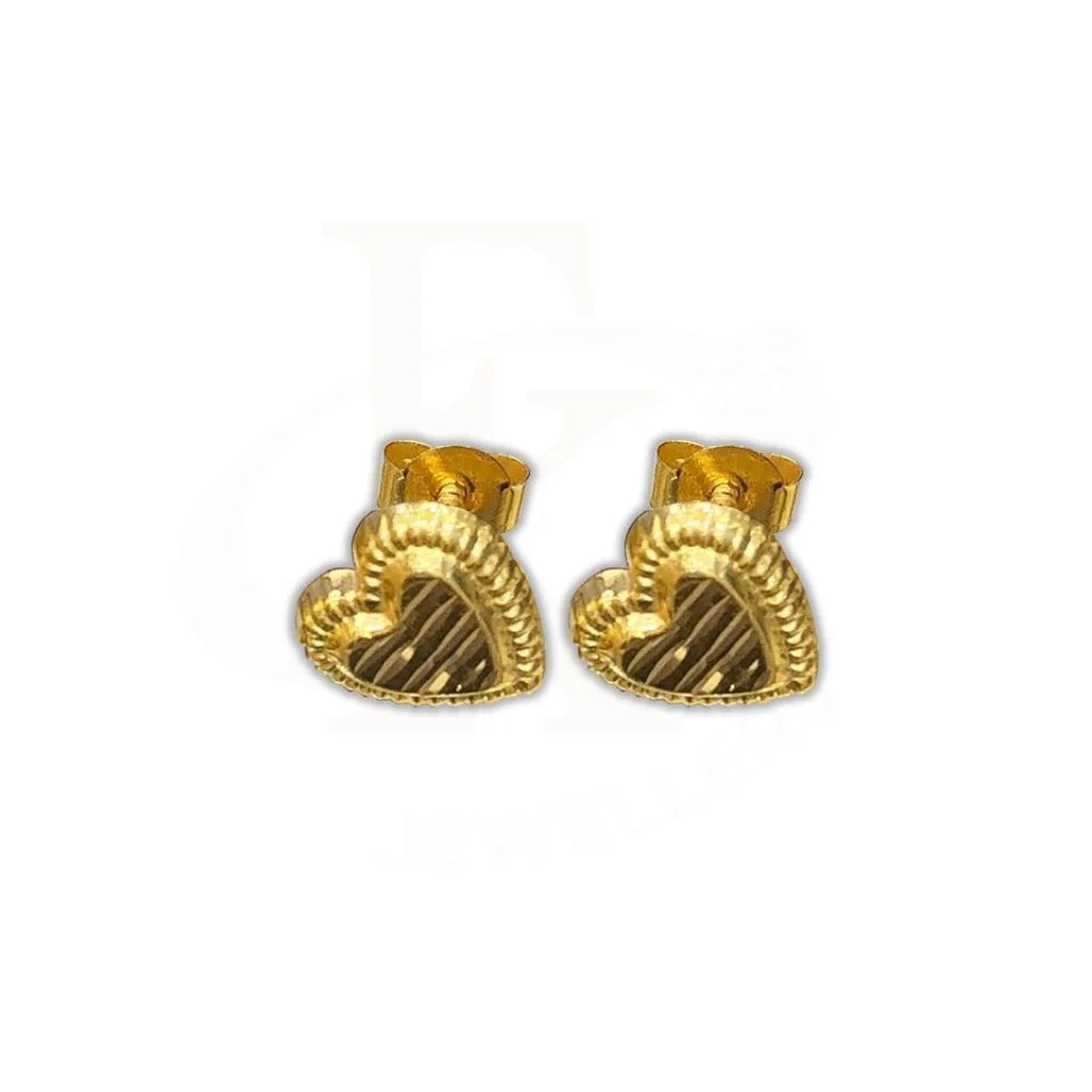 Stylish Hoop Earrings-Gold Stud Earrings 18KT - FKJERN1444