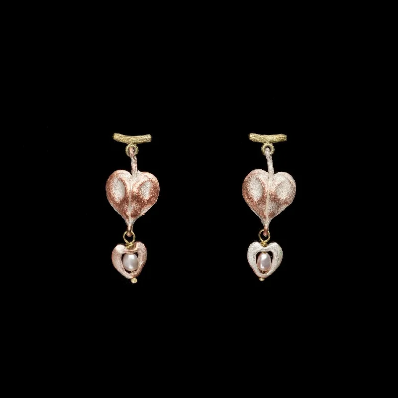 Long Earrings for Women-Bleeding Heart Earrings - Post Drop