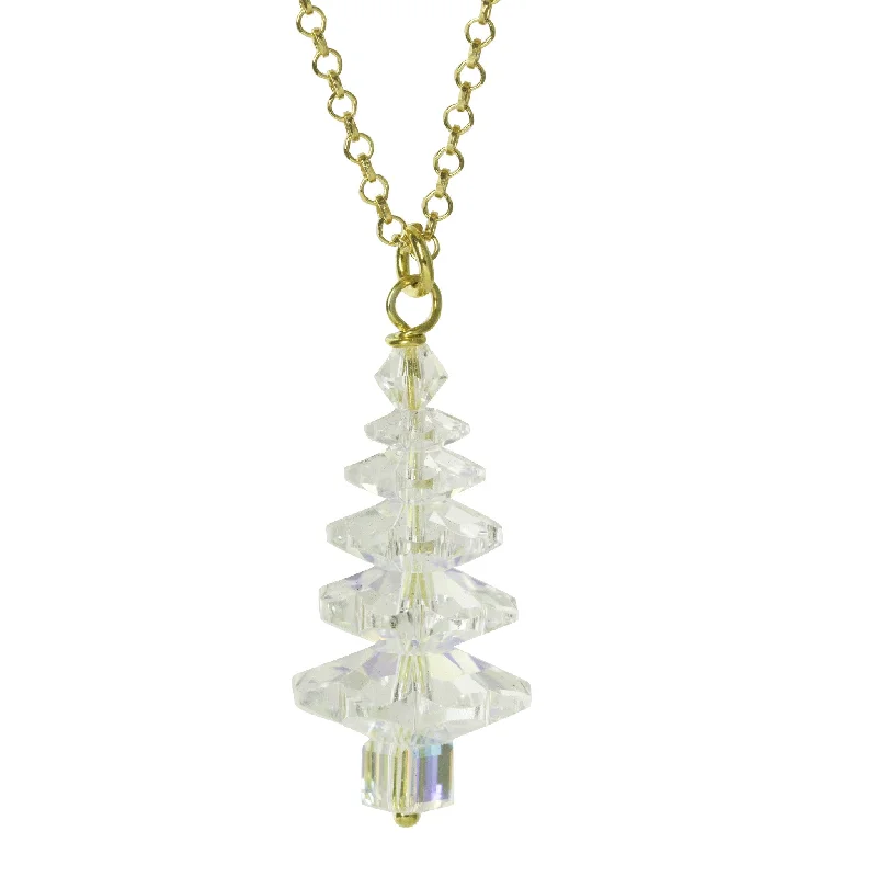 Luxury Crystal Pendant Necklaces-Crystal Tree Necklace - LARGE