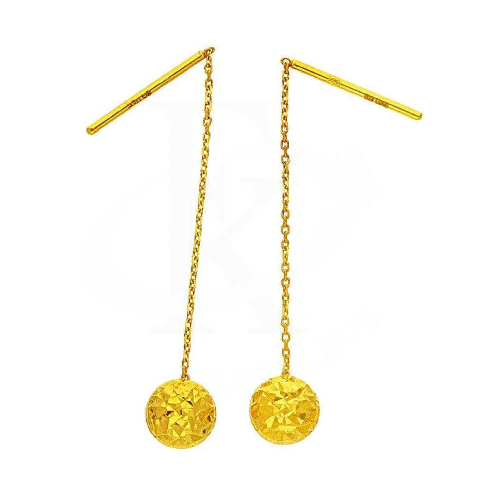 Fashion Earrings for Teens-Gold Tic Tac Earring 18KT - FKJERN18K1859