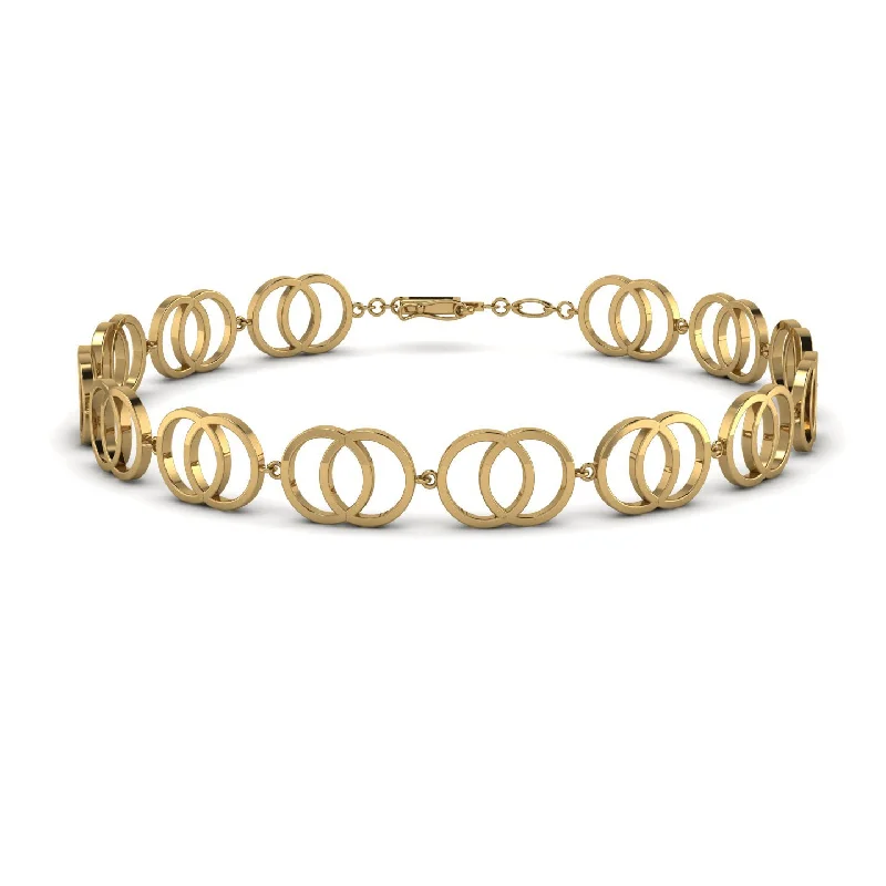 Custom Gold Bracelets-Vesica Pisces Gold Bracelet - Sigal No. 1