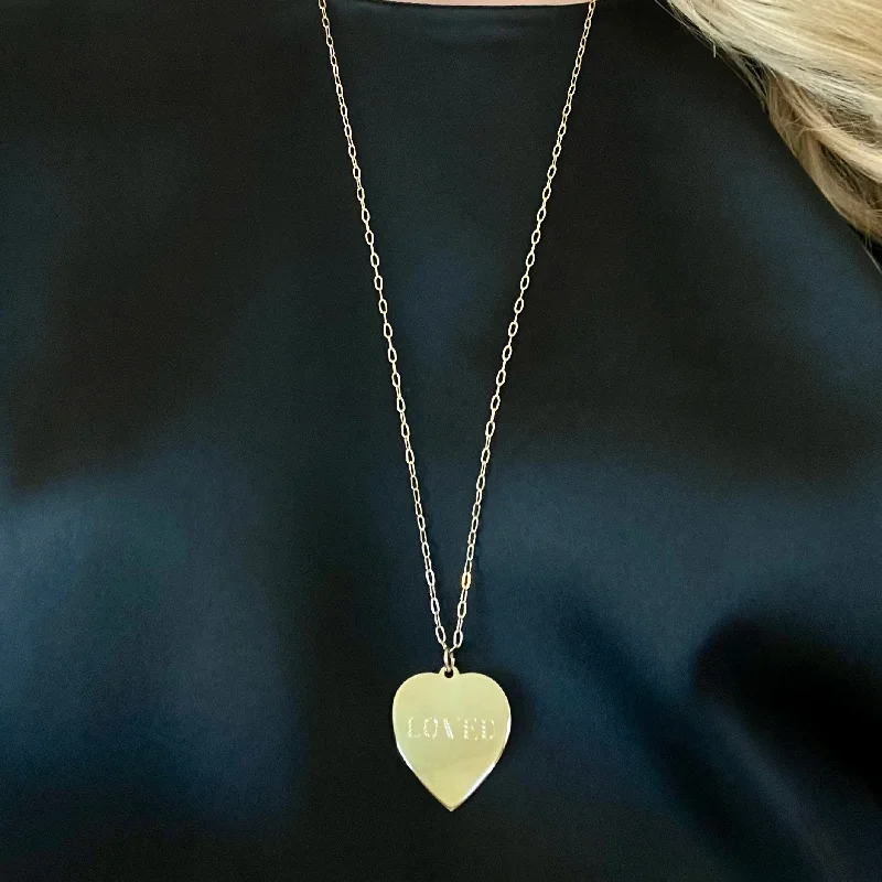 Trendy Heart Shape Necklaces-SPENCE LOVED MANTRA  NECKLACE