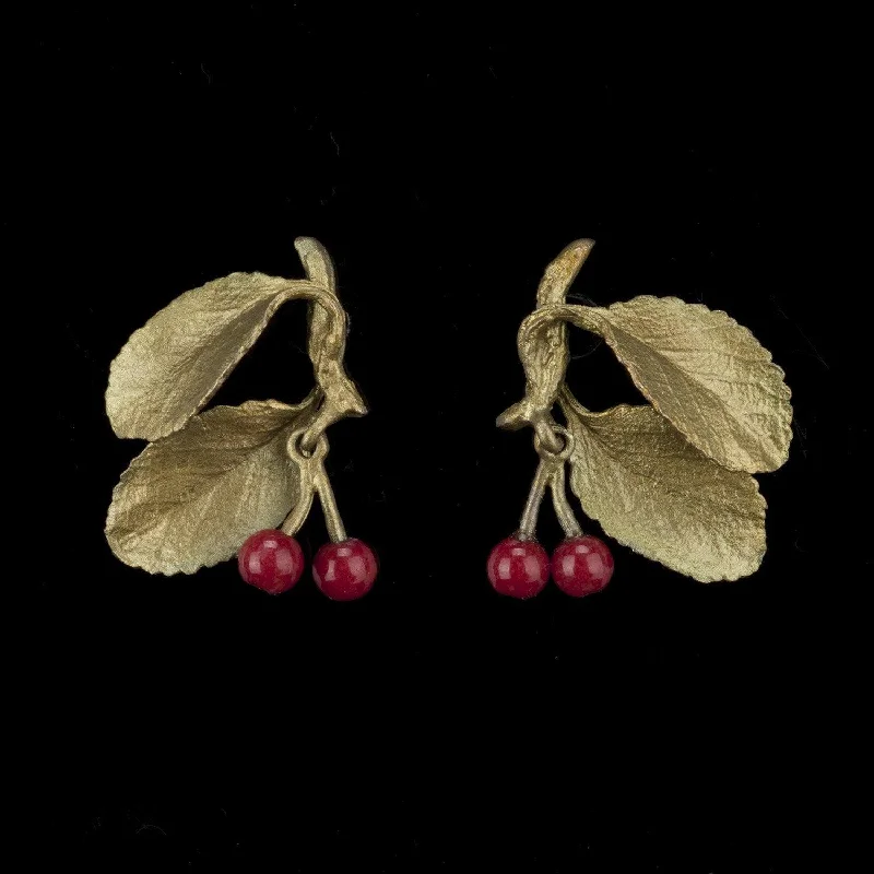 Retro Style Earrings-Cherry Post Earrings