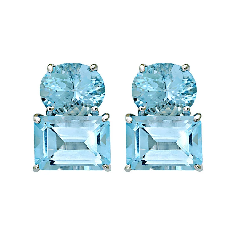 Stylish Earrings for Brides-Earrings-Blue Topaz