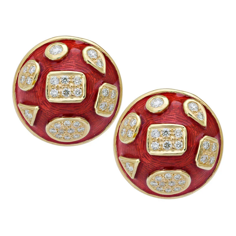 Pretty Pearl Earrings-Earrings-Diamond (Enamel)