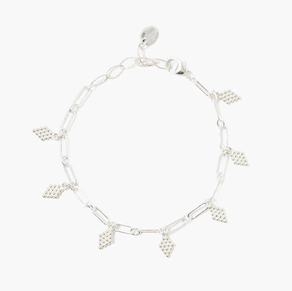 Gold Bracelet Sets-Bijou Charm Bracelet in Silver