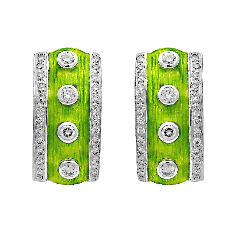 Classic Stud Earrings-Earrings-Diamond (Enamel)