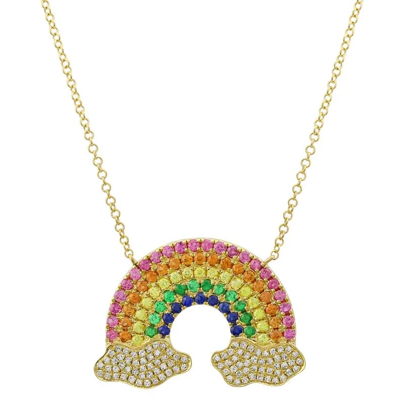 Unique Choker Necklaces-MARRISSA RAINBOW + CLOUD NECKLACE