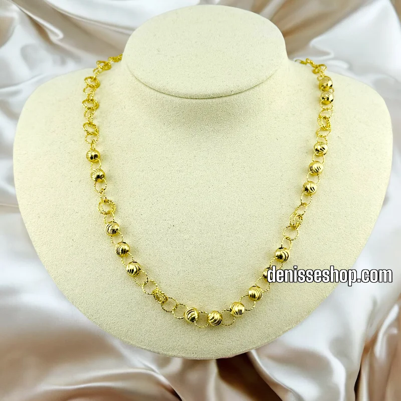 Bridal Necklaces-14K GOLD / BEADS NECKLACE  N58