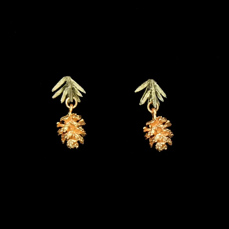 Sparkling Drop Earrings-Pine Needle Earrings - Post