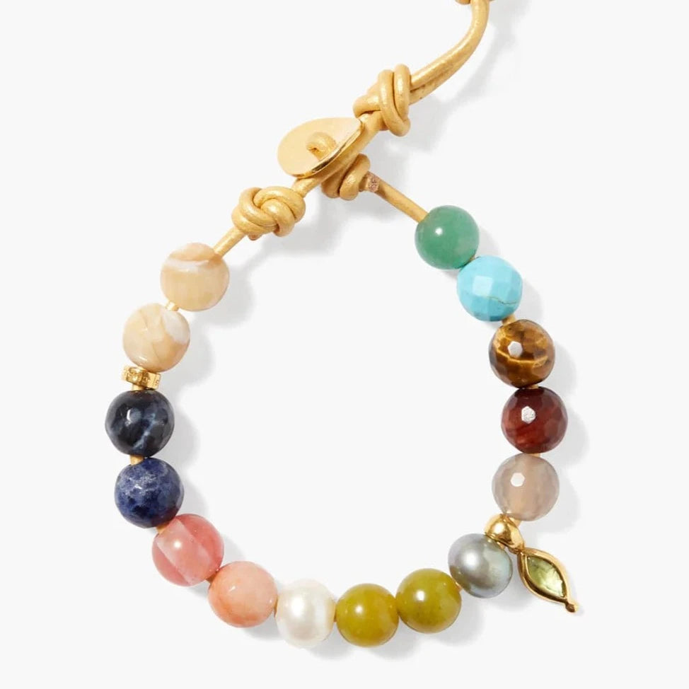 High-End Gemstone Bracelets-Indira Wrap Bracelet Multi Mix