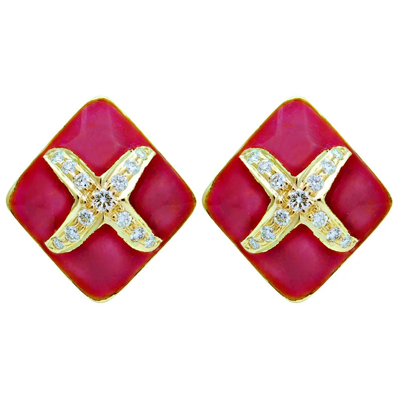 High-Quality Earrings-Earrings-Diamond (Enamel)