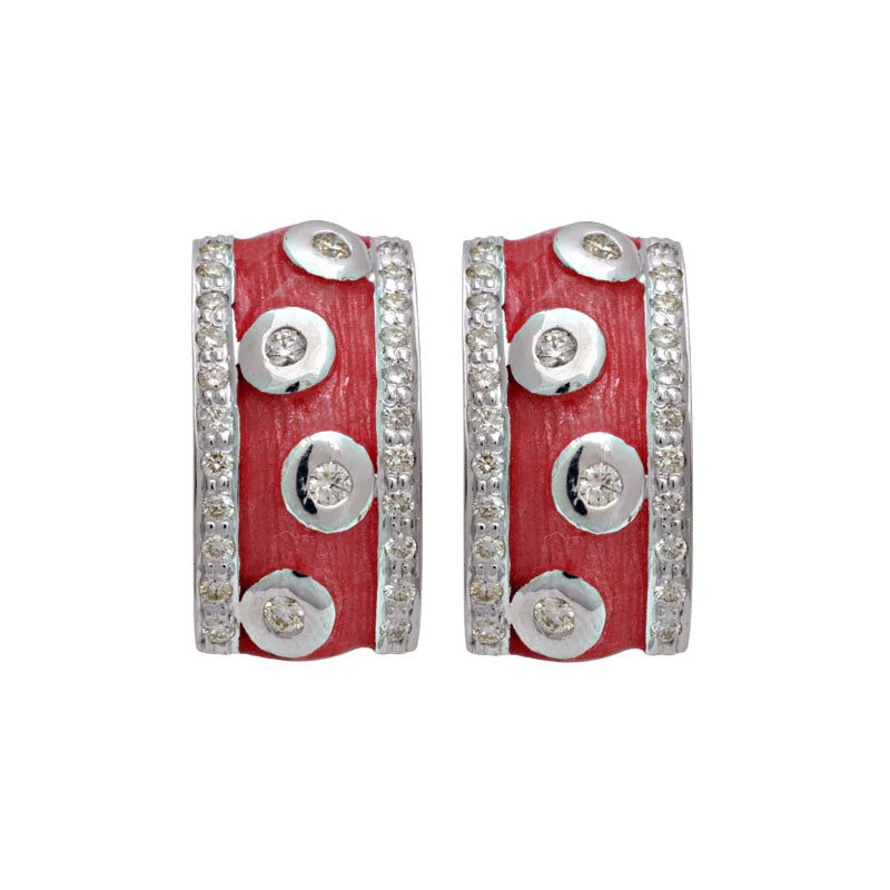 High-Quality Gold Earrings-Earrings-Diamond (Enamel)