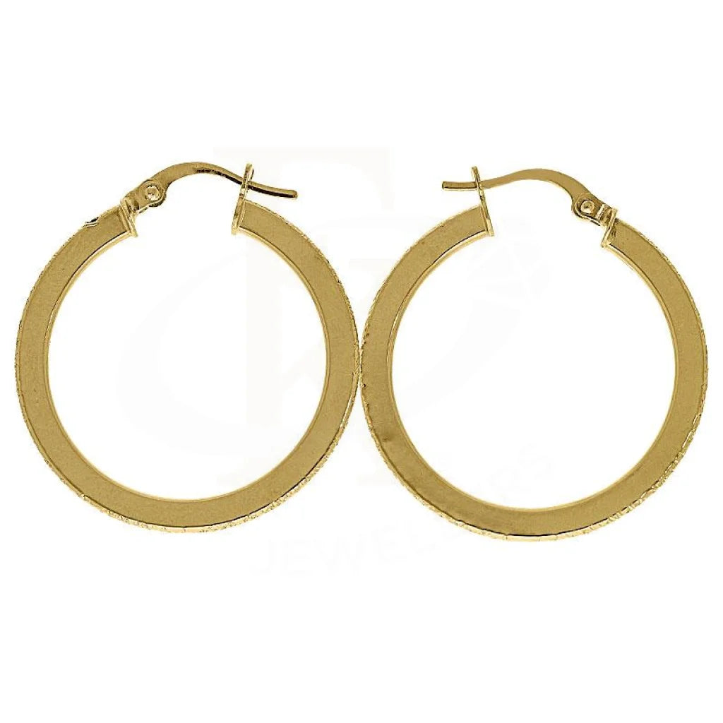 High-Quality Gold Earrings-Gold Hoop Earrings 18KT - FKJERN18K1789