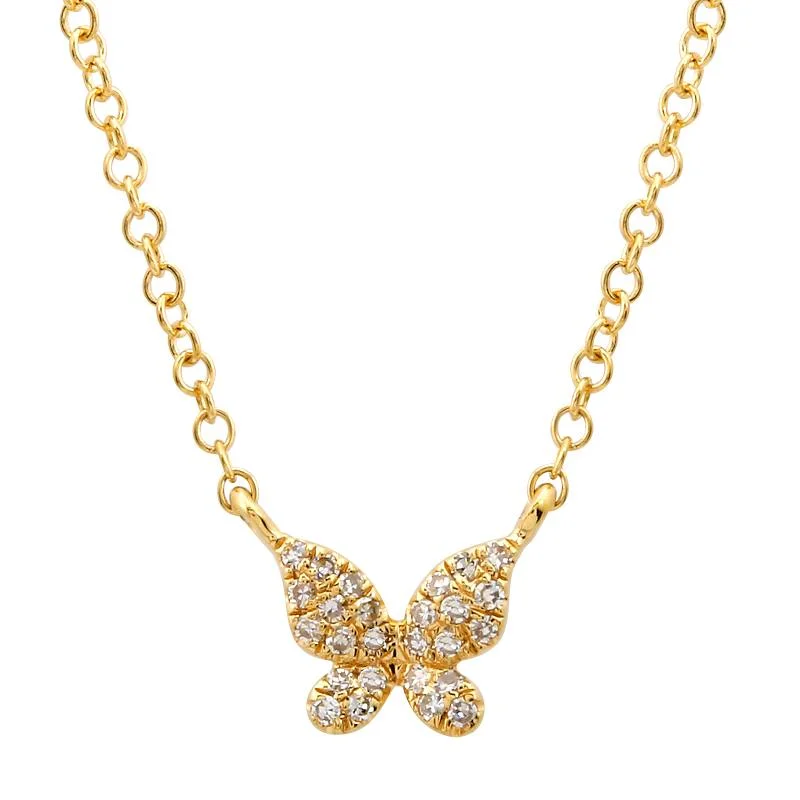 High-Quality Gold Necklaces-SAMMIE DIAMOND BUTTERFLY NECKLACE